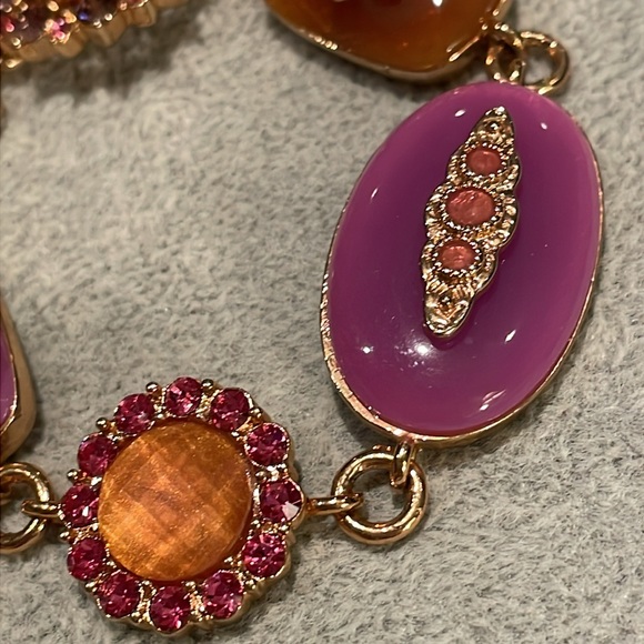 Liz Claiborne Sherbert Bracelet Pink & Orange & gold 7” - Picture 6 of 9